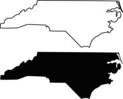 North Carolina state map icon design vector