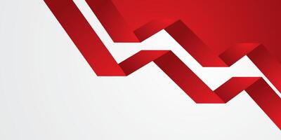 Abstract red zig zag background in the corner vector