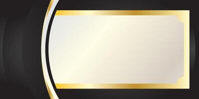Luxury gold frame black background vector