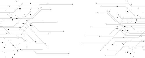 Lines digital technology futuristic on a white background. vector
