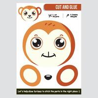 Adorable slow lorries paper cutout game for children with colorful design vector