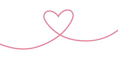 Line Drawn Heart Ouline Illustration Design vector