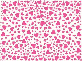 Valentine's Day Heart Pattern Background Pink Color Hearts Design vector