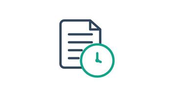History animated icon. animated icon related to time and date. suitable for user interface, provide visual feedback and more. animation with transparent background video