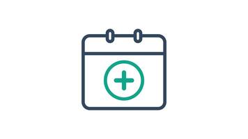 Add calendar animated icon. animated icon related to time and date. suitable for user interface, provide visual feedback and more. animation with transparent background video