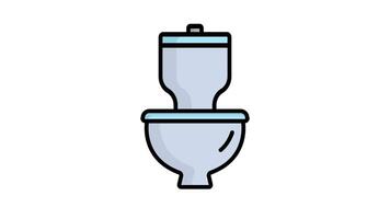 Toilet animated icon. animated icon related to public navigation. suitable for user interface, provide visual feedback and more. animation with transparent background video