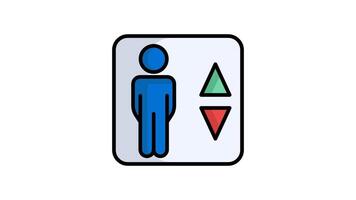Elevator animated icon. animated icon related to public navigation. suitable for user interface, provide visual feedback and more. animation with transparent background video