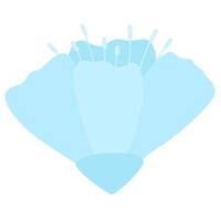 Blue simple flower vector