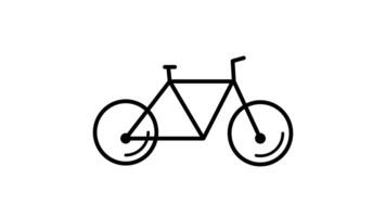 Bicycle animated icon. animated icon related to transportation. suitable for user interface, provide visual feedback and more. animation with transparent background video