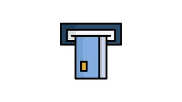 ATM animated icon. animated icon related to public navigation. suitable for user interface, provide visual feedback and more. animation with transparent background video