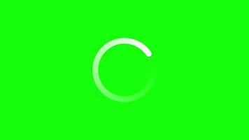 Loading icon animation loop on green screen, animated icon motion graphic video