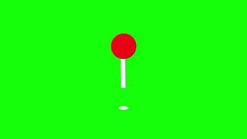Location pin icons pointer animation green screen background video