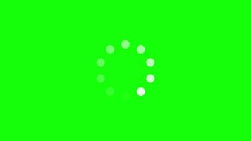 Loading icon animation loop on green screen video