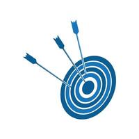 Target icon logo flat style design template vector