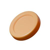 3D realistic yellow coin vector