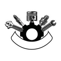 Tools for Mechanics Garage Artwork Illustration Design vector