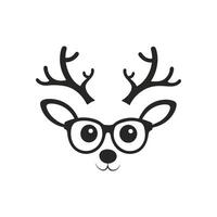 Cute and Festive Christmas Reindeer Face Artistic Expression vector
