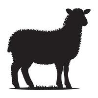 Elegant Sheep Silhouette Design for Digital Art vector
