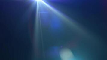 Blue optical flare light move from top left to right video