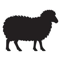 Sheep Silhouette with Stylized Contours vector