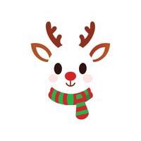 Charming Christmas Reindeer Face Design for Seasonal Joy vector