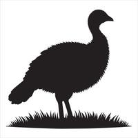 Turkey Silhouette Illustration in a Minimalist Style vector