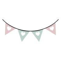 Bunting Banner Flags Design for Weddings and Parties vector
