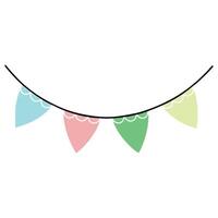 Elegant Bunting Banner Flags Illustration for Occasions vector