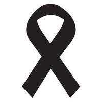 Black Ribbon of Strength and Compassion Design vector