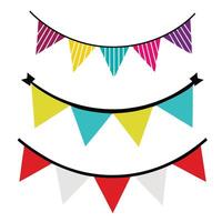 Creative Bunting Banner Flags Illustration Bundle for Occasions vector