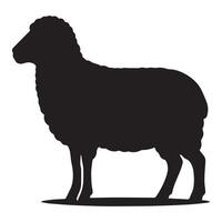 Sheep Silhouette with Flowing Lines vector