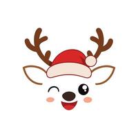 Christmas Reindeer Face Illustration with a Playful Twist vector