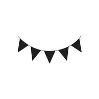 Handcrafted Look Bunting Banner Flags Illustration Design vector