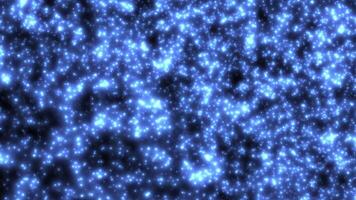 Loop flickering blue star particles falling animation abstract background video