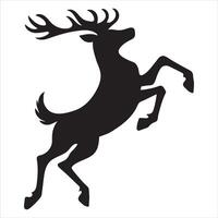 Unique Reindeer Silhouette Design for Festive Greetings vector