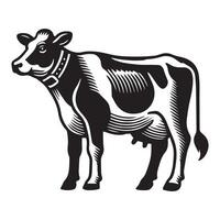 Holstein Friesian Illustration Design Perfect for Farmhouse Decor vector