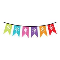 Charming Bunting Banner Flags Design for Birthdays vector