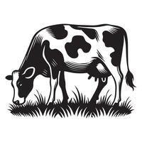 Holstein Friesian Illustration Design in Bold Black and White vector