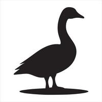 Graceful Goose Silhouette Bird Design vector