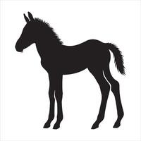 Mule Silhouette Artwork Design vector