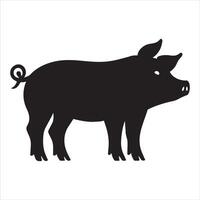 Pig Silhouette Graphic Swine Inspired Design vector