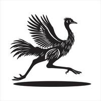 Greater Rhea Bird with Detailed Feathers vector