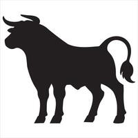 Bull Silhouette - Powerful and Dynamic Livestock Design vector
