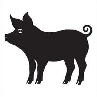 Pig Silhouette Inspiration Swine Design Creation vector
