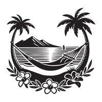 Ocean Beach Scene Design with Relaxing Coastal Ambience vector