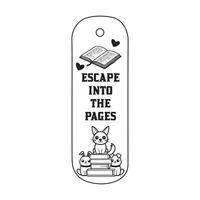 Find Joy in Every Page Bookmark Quote Template Design vector
