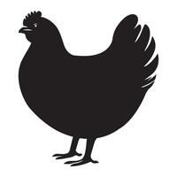 Plump Hen Silhouette - Classic and Charming Design vector