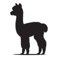 Unique Lama and Alpaca Silhouette Graphics vector