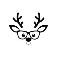 Christmas Reindeer Face Artwork Design for Festive Vibes vector