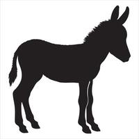 Unique Donkey Silhouette Illustration and Design vector